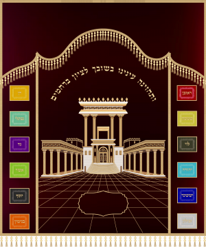 פרוכת בית מקדש שבטים